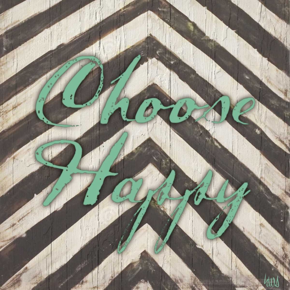 Art Print: Chevron Sentiments Teal II