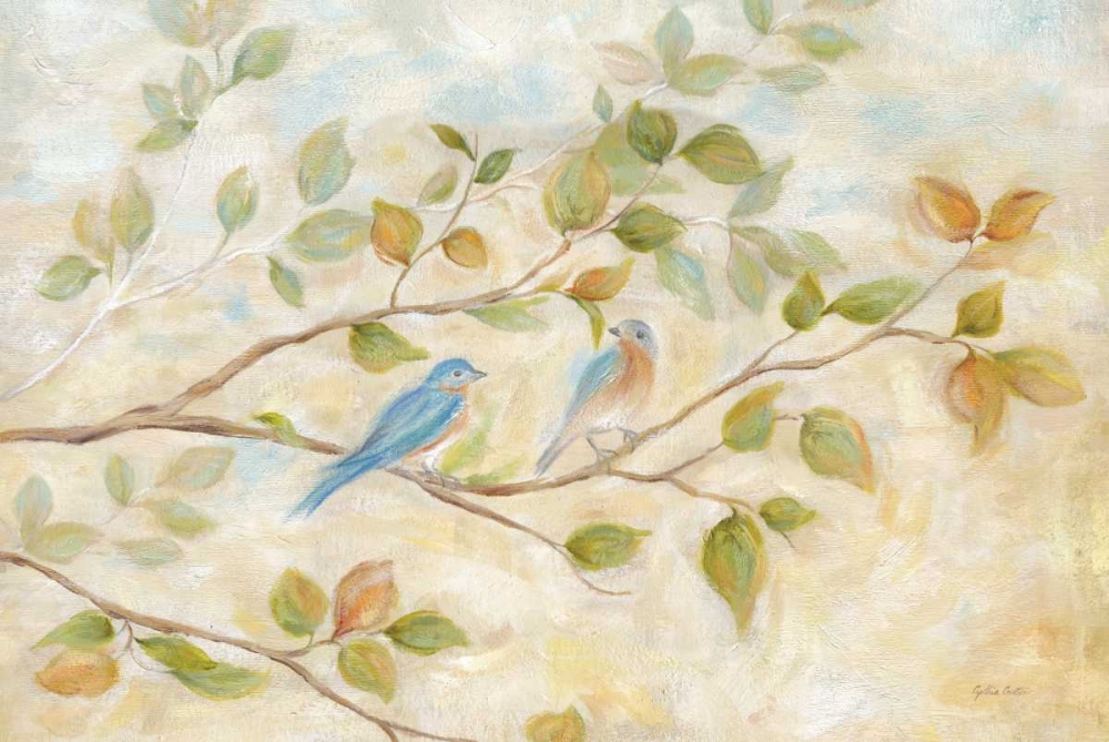 Art Print: Blue Birds Branch