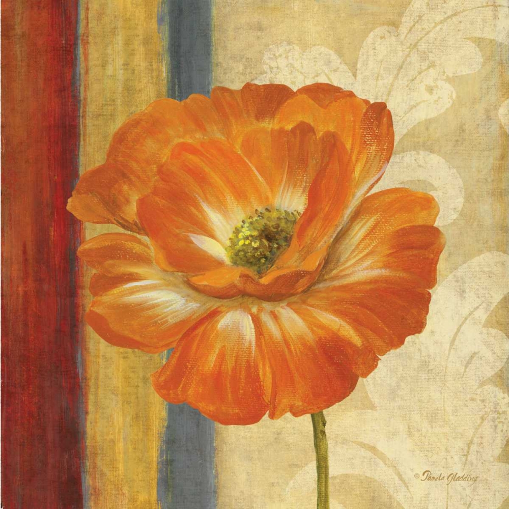 Wall Art Painting id:59546, Name: Poppy Tapestry Stripes I, Artist: Gladding, Pamela