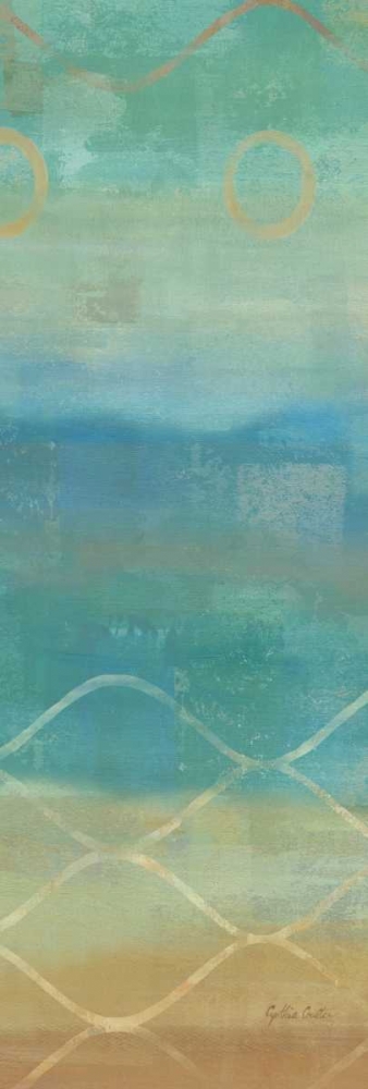 Wall Art Painting id:53537, Name: Abstract Waves Blue Panel II, Artist: Coulter, Cynthia