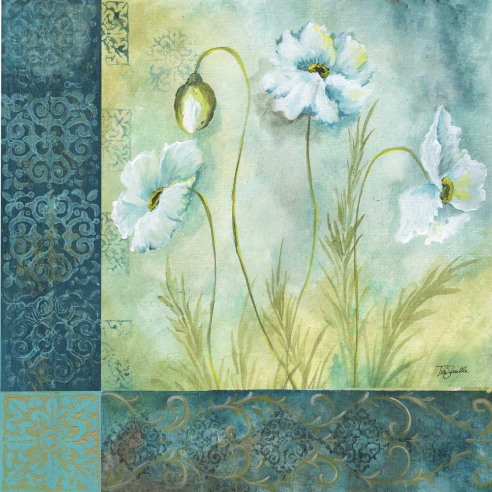 Wall Art Painting id:53568, Name: White Poppy Garden I, Artist: Tre Sorelle Studios