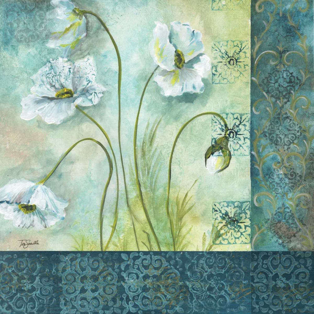 Wall Art Painting id:53569, Name: White Poppy Garden II, Artist: Tre Sorelle Studios