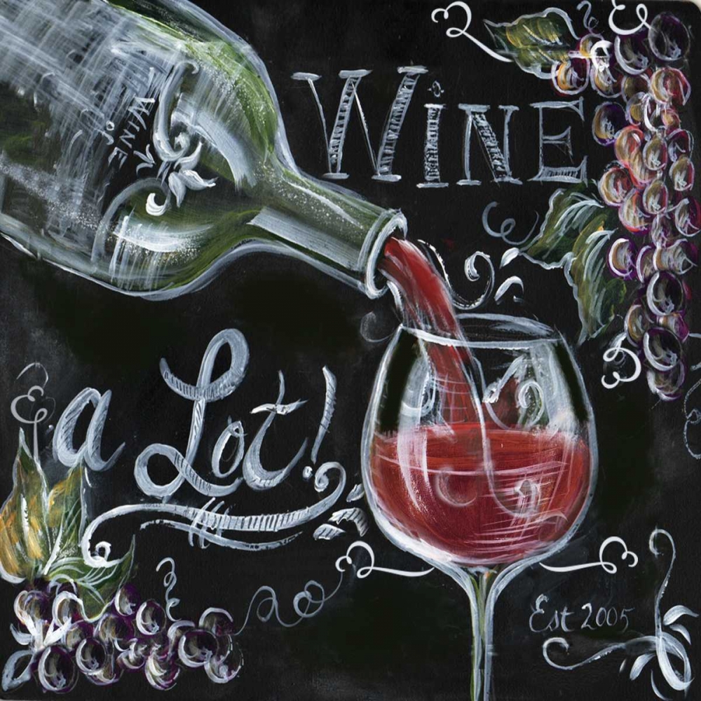 Wall Art Painting id:52915, Name: Chalkboard Wine I , Artist: Tre Sorelle Studios