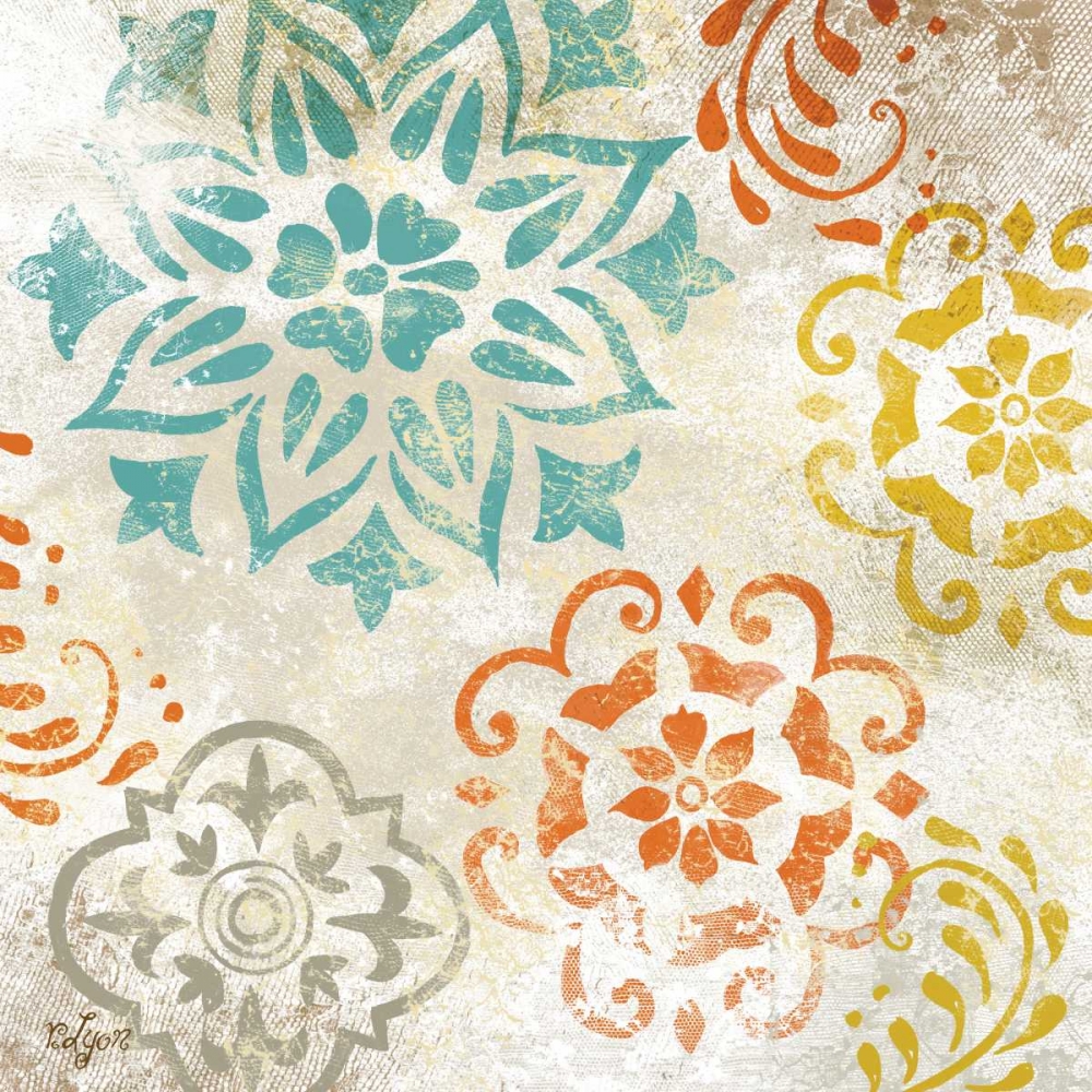 Wall Art Painting id:52934, Name: Colorful Medallions I , Artist: Lyon, Rebecca