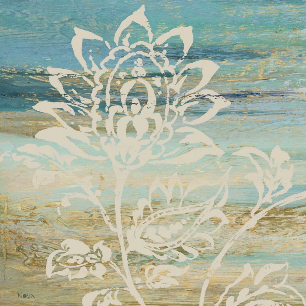 Art Print: Blue Indigo with Lace I 