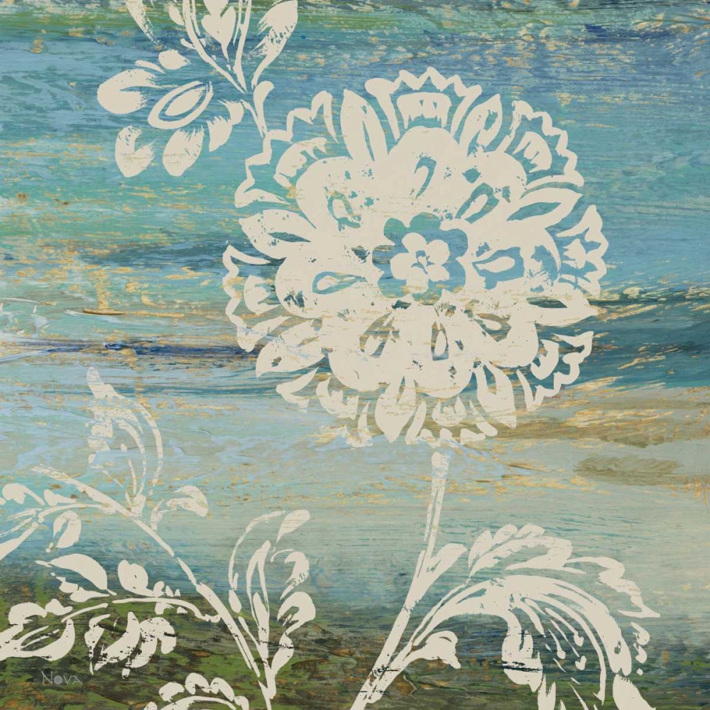Wall Art Painting id:52957, Name: Blue Indigo with Lace II , Artist: Studio Nova