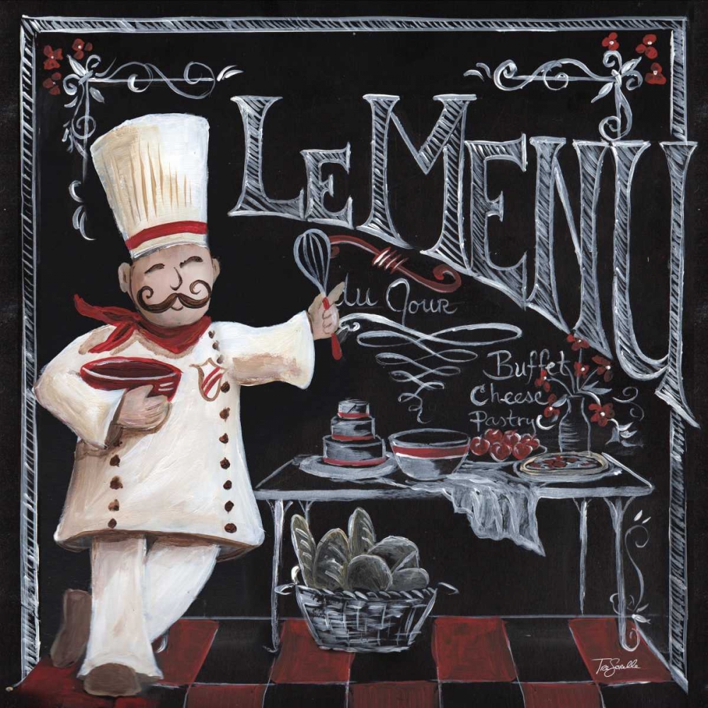 Wall Art Painting id:53040, Name: Chalkboard Chefs I , Artist: Tre Sorelle Studios