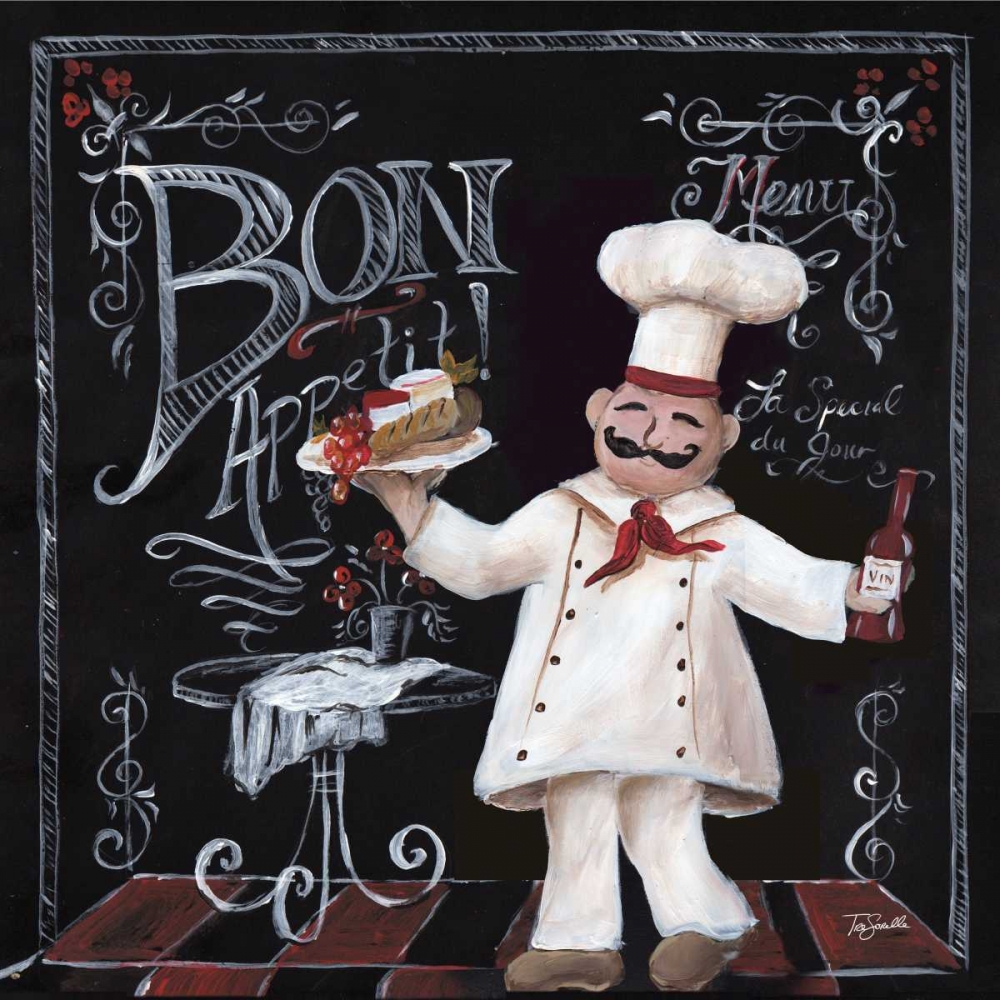 Wall Art Painting id:53041, Name: Chalkboard Chefs II , Artist: Tre Sorelle Studios