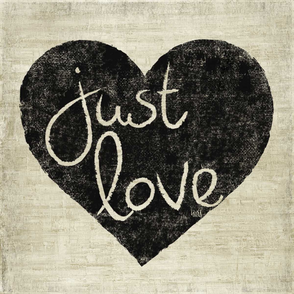 Art Print: Graffiti Heart Black and Cream IV 