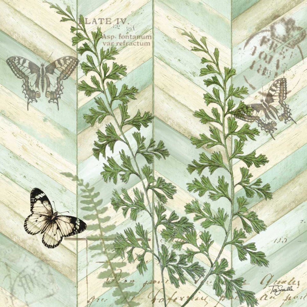 Art Print: Chevron Botanical I 