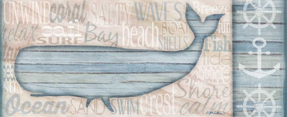 Wall Art Painting id:53602, Name: Ocean Life Whale, Artist: Killeen, Jen