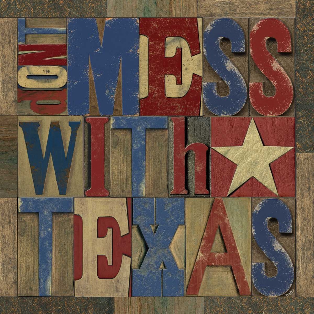 Wall Art Painting id:53624, Name: Texas Printer Block I, Artist: Reed, Tara