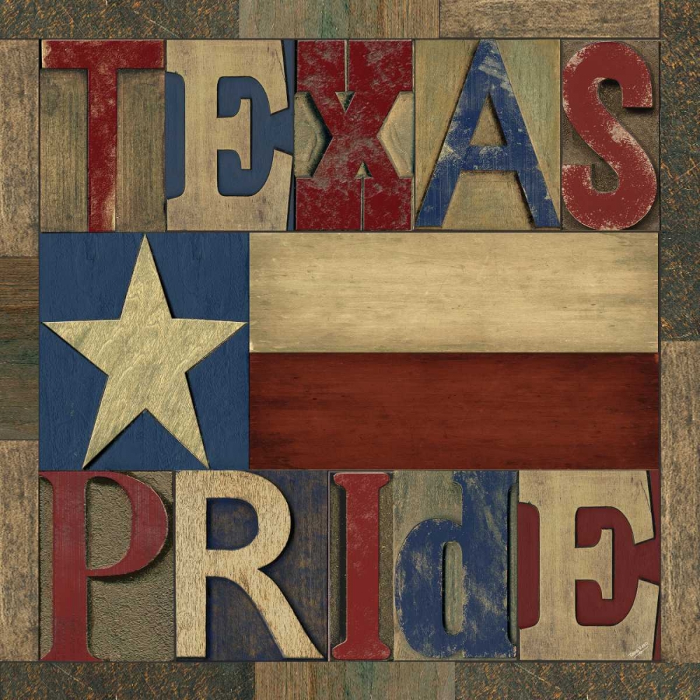 Wall Art Painting id:53625, Name: Texas Printer Block II, Artist: Reed, Tara