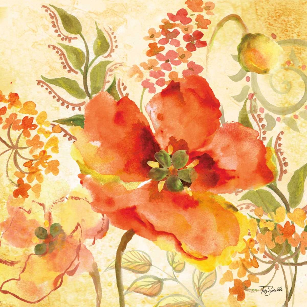 Wall Art Painting id:71825, Name: Bohemian Poppies I, Artist: Tre Sorelle Studios