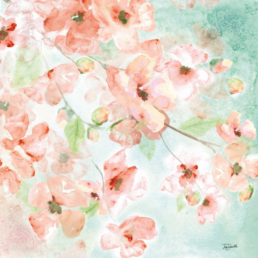 Wall art: Watercolor Blossoms I, by Tre Sorelle Studios