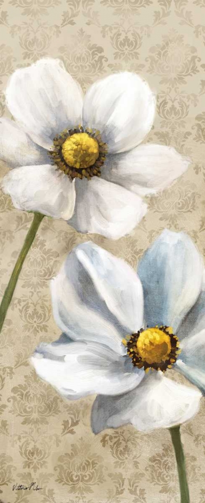 Wall Art Painting id:70168, Name: Winter White Poppies Panel I, Artist: Milan, Vittorio
