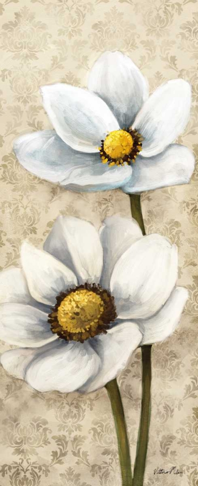 Wall Art Painting id:70169, Name: Winter White Poppies Panel II, Artist: Milan, Vittorio