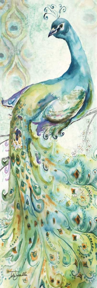 Wall Art Painting id:70185, Name: Bohemian Peacocks Panel I, Artist: Tre Sorelle Studios