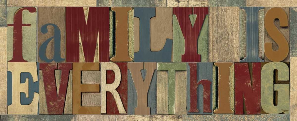 Wall Art Painting id:70202, Name: Family Printer Block Panel III, Artist: Reed, Tara