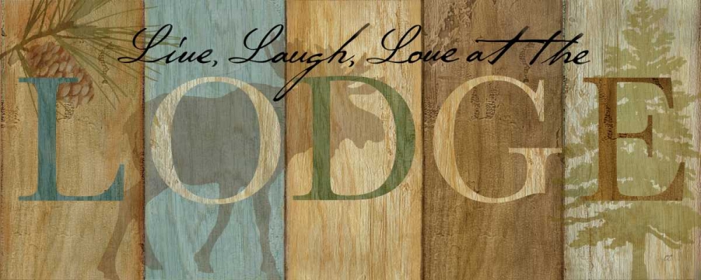 Art Print: Lodge Living Sign I