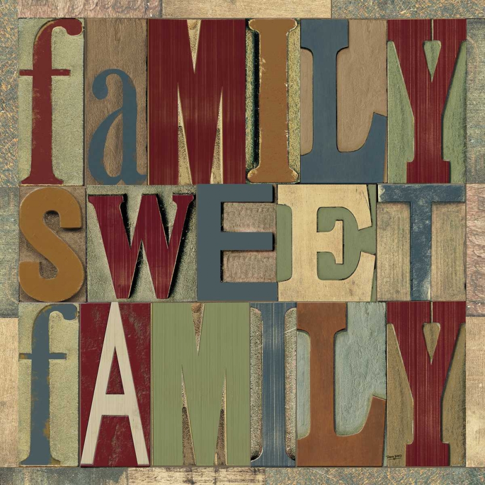Wall Art Painting id:70230, Name: Family Printer Block Sentiments I, Artist: Reed, Tara