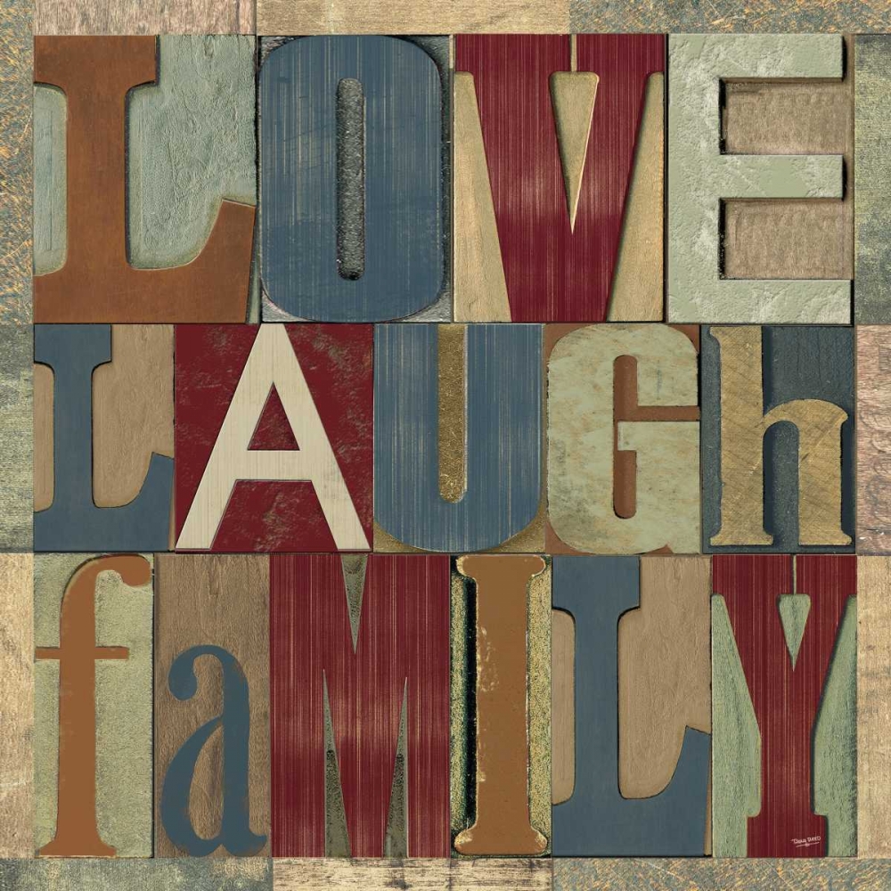 Wall Art Painting id:70231, Name: Family Printer Block Sentiments II, Artist: Reed, Tara