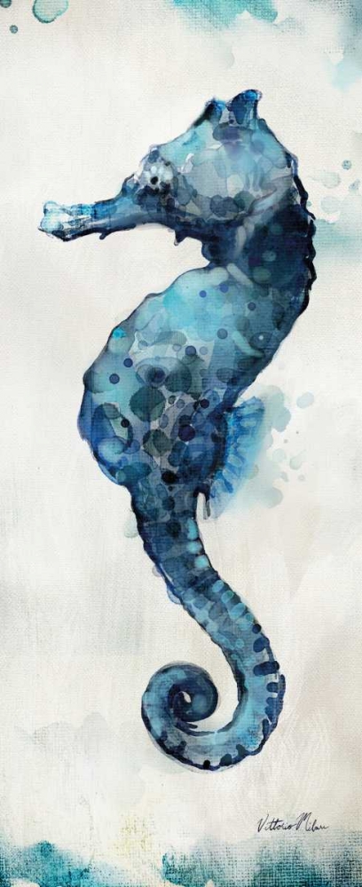 Wall Art Painting id:78010, Name: Watercolor Seahorse Panel II, Artist: Milan, Vittorio