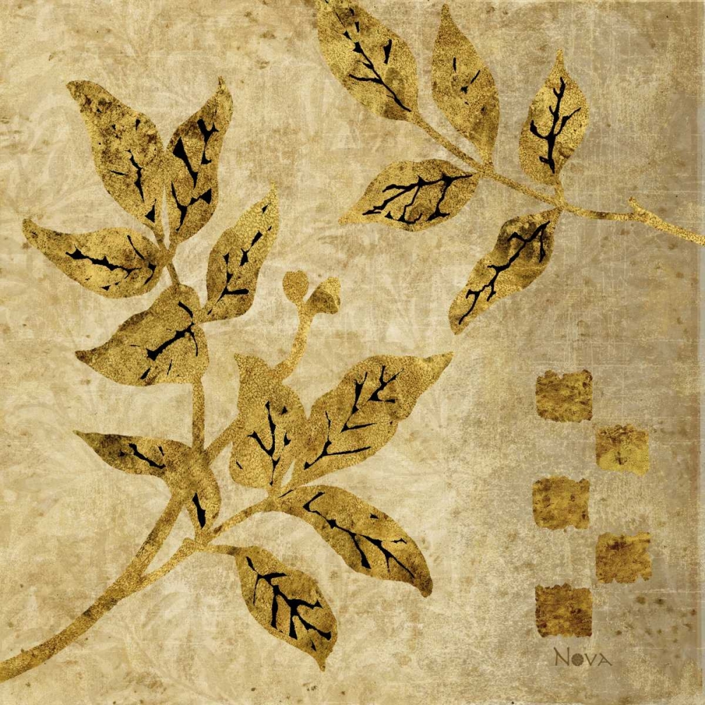 Art Print: Gold Leaf Branches I