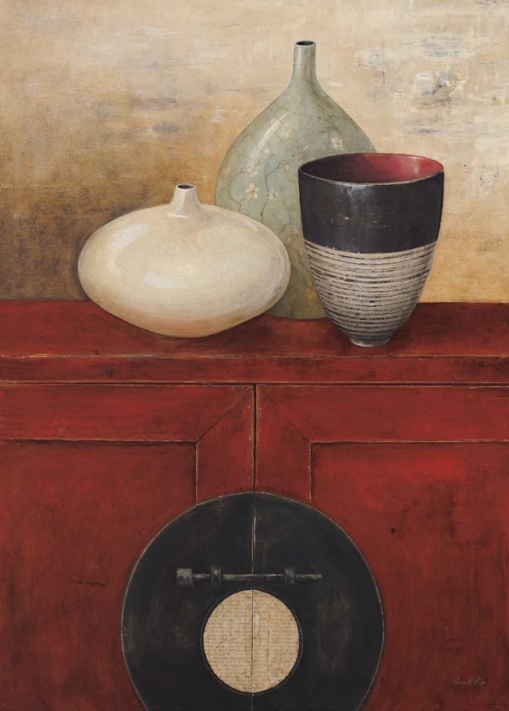 Art Print: Asian Armoire - Rouge