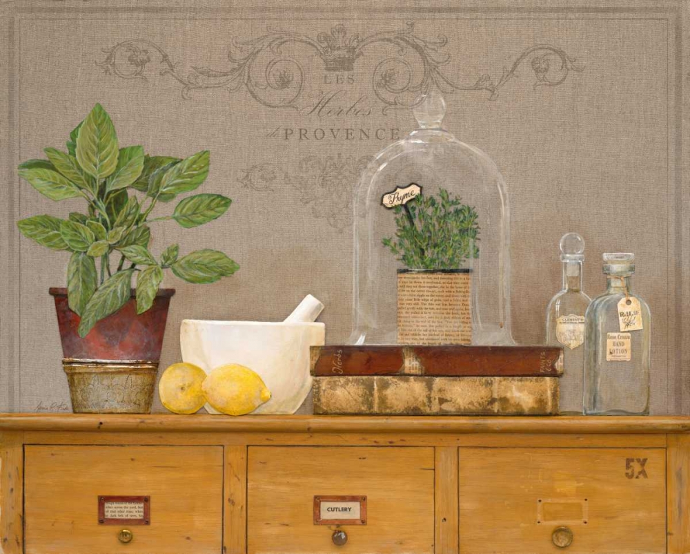 Wall Art Painting id:56395, Name: Basil Library, Artist: Fisk, Arnie