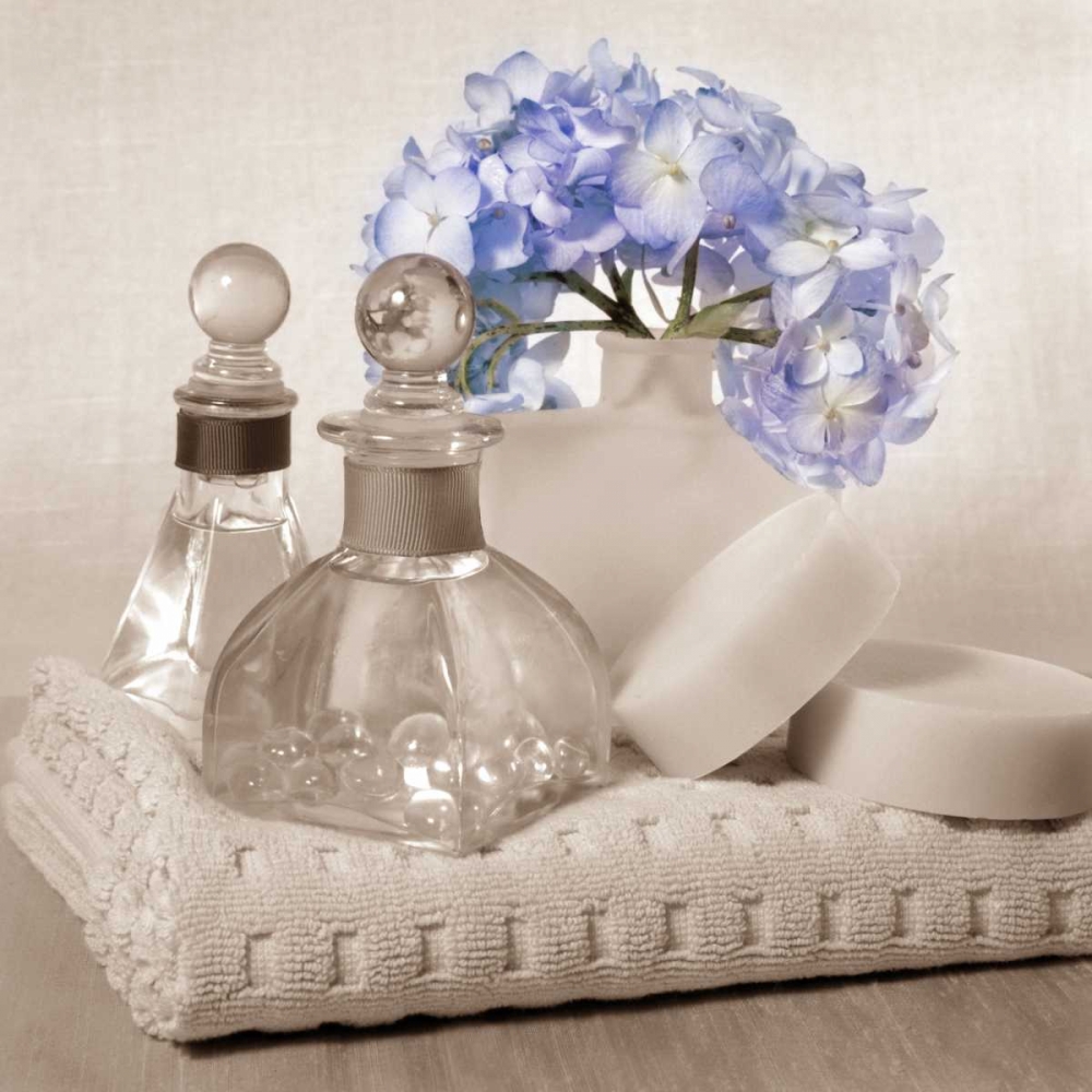 Art Print: Hydrangea and Towel