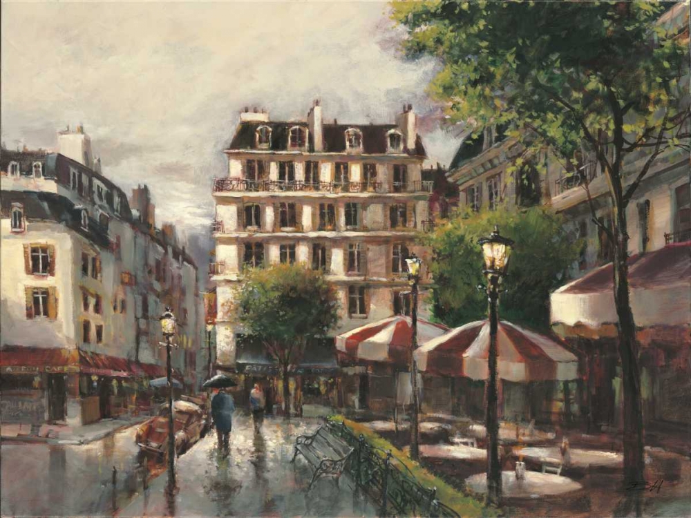 Wall Art Painting id:55989, Name: Bistro Stroll, Artist: Heighton, Brent