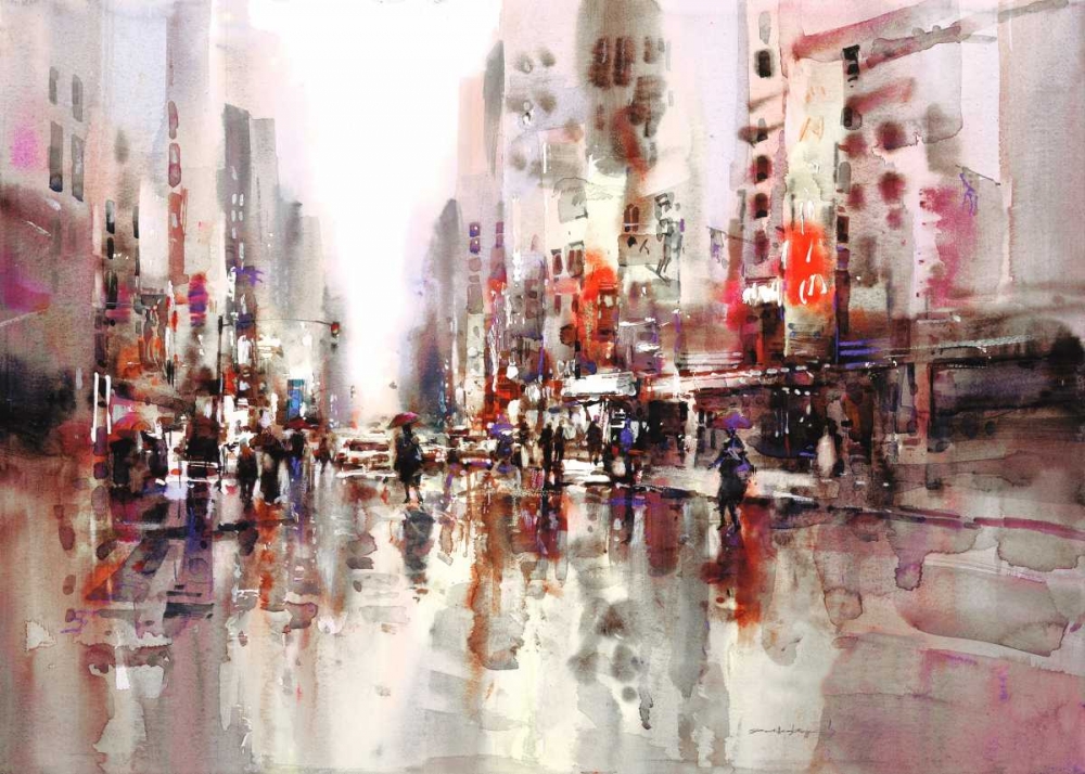 Wall art: City Rain 1, by Heighton, Brent