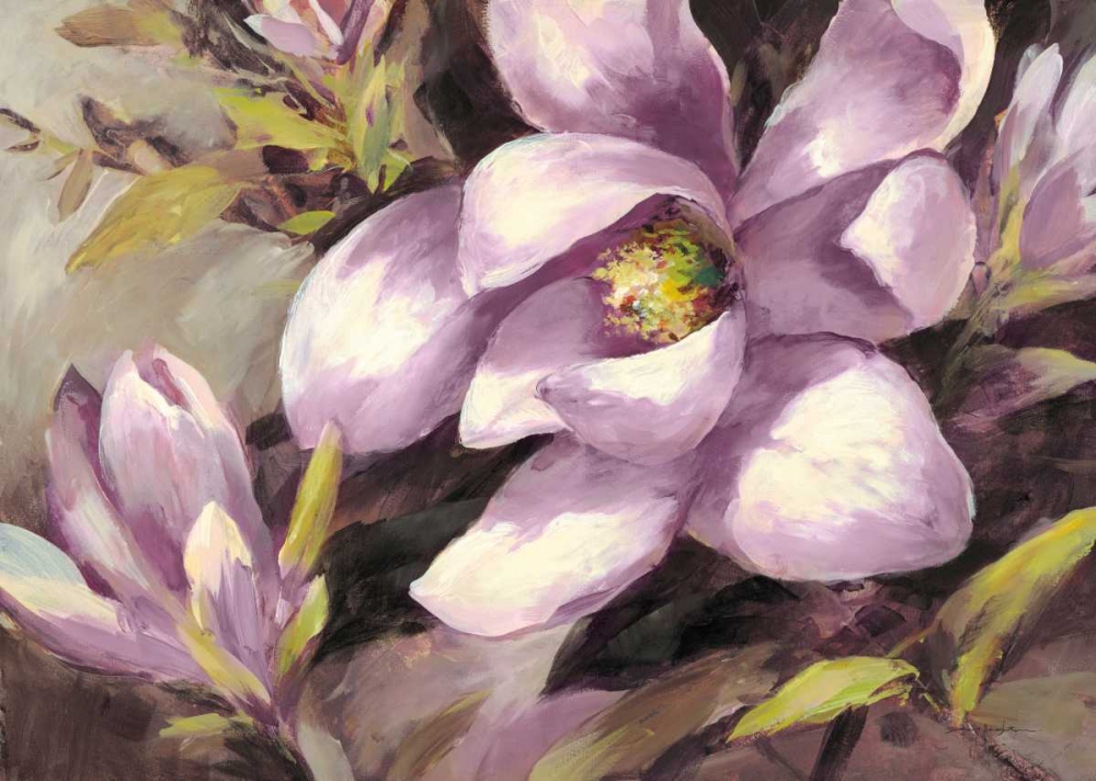 Wall Art Painting id:56023, Name: Plum Magnolia Whisper, Artist: Heighton, Brent