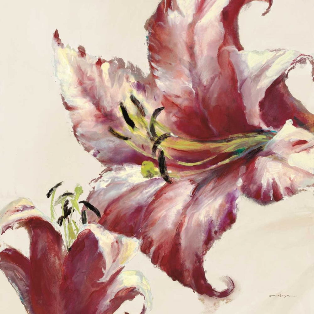 Wall Art Painting id:56027, Name: Blooming Lily On Cream, Artist: Heighton, Brent