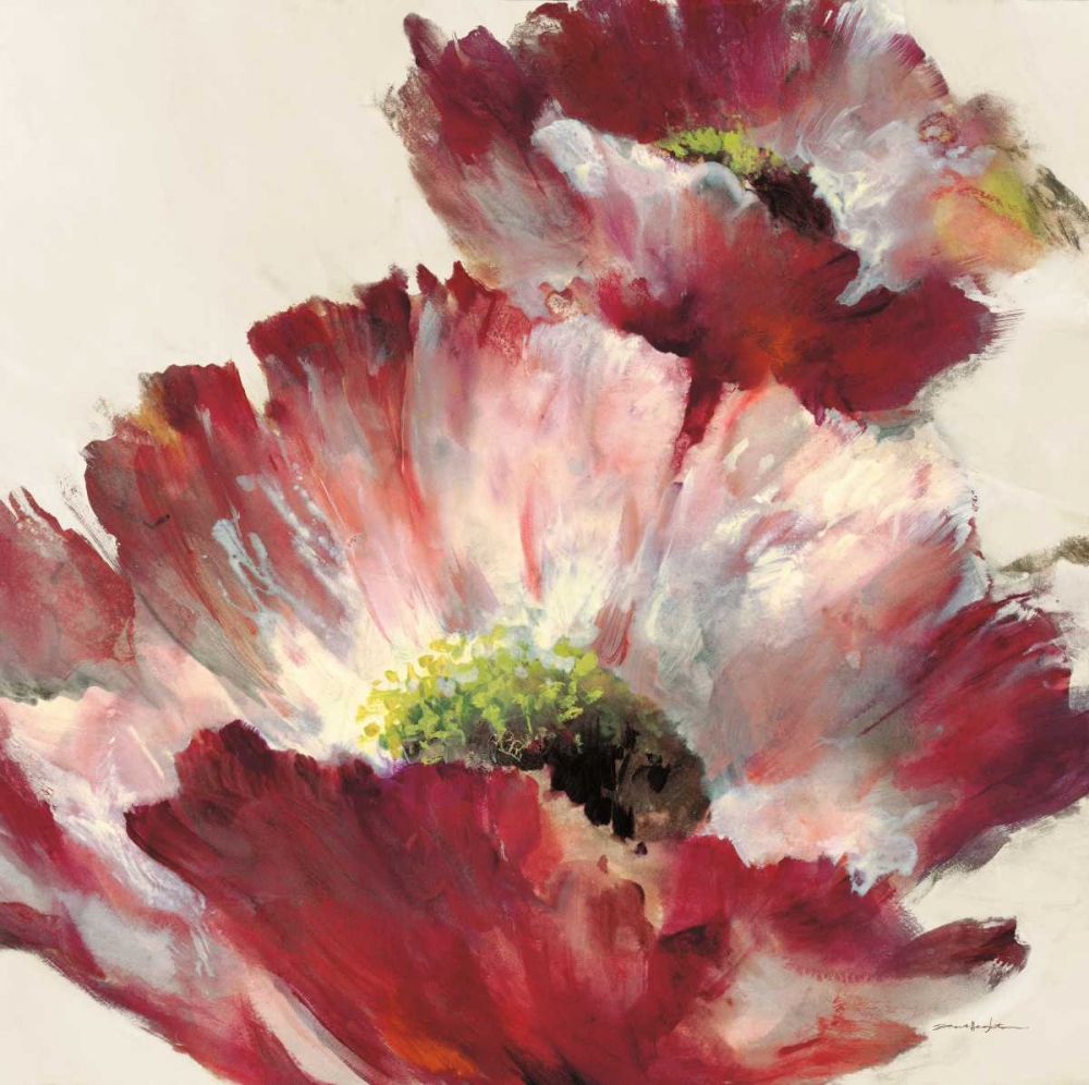 Wall Art Painting id:56029, Name: Lush Poppy On Cream, Artist: Heighton, Brent