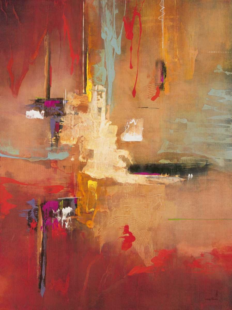 Wall art: Opal Crimson, by Villarreal Villarreal, Gabriela