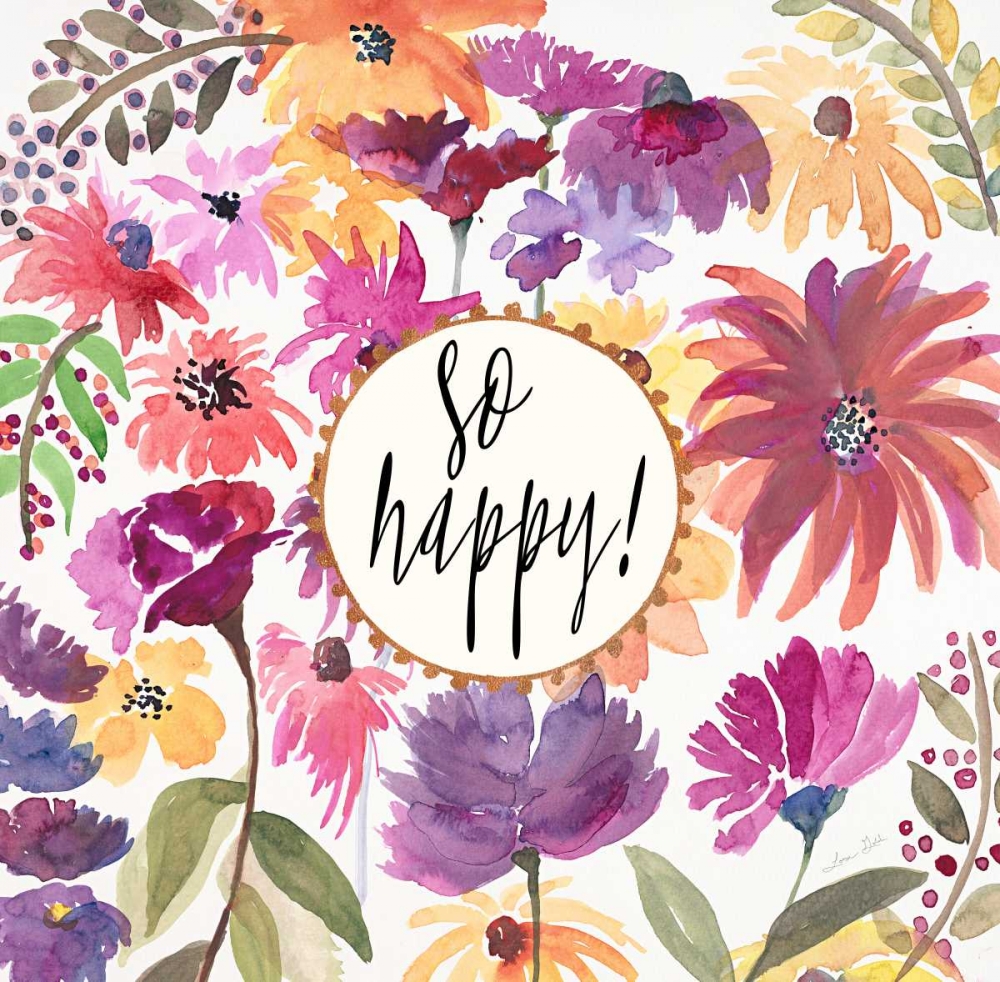 Wall Art Painting id:105603, Name: So Happy!, Artist: Gold, Lora