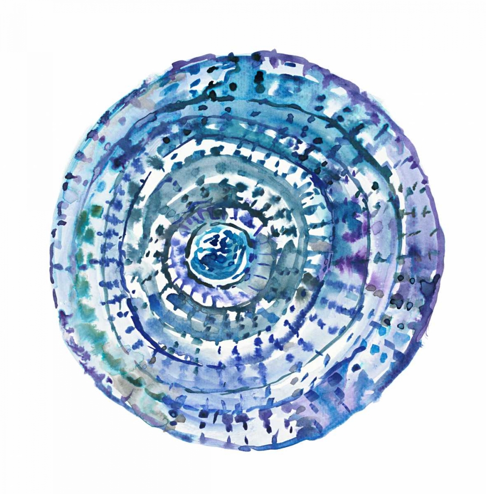 Wall Art Painting id:142134, Name: Watery Blue Mandala 1, Artist: Gold, Lora