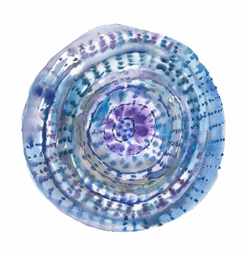 Wall Art Painting id:142135, Name: Watery Blue Mandala 2, Artist: Gold, Lora