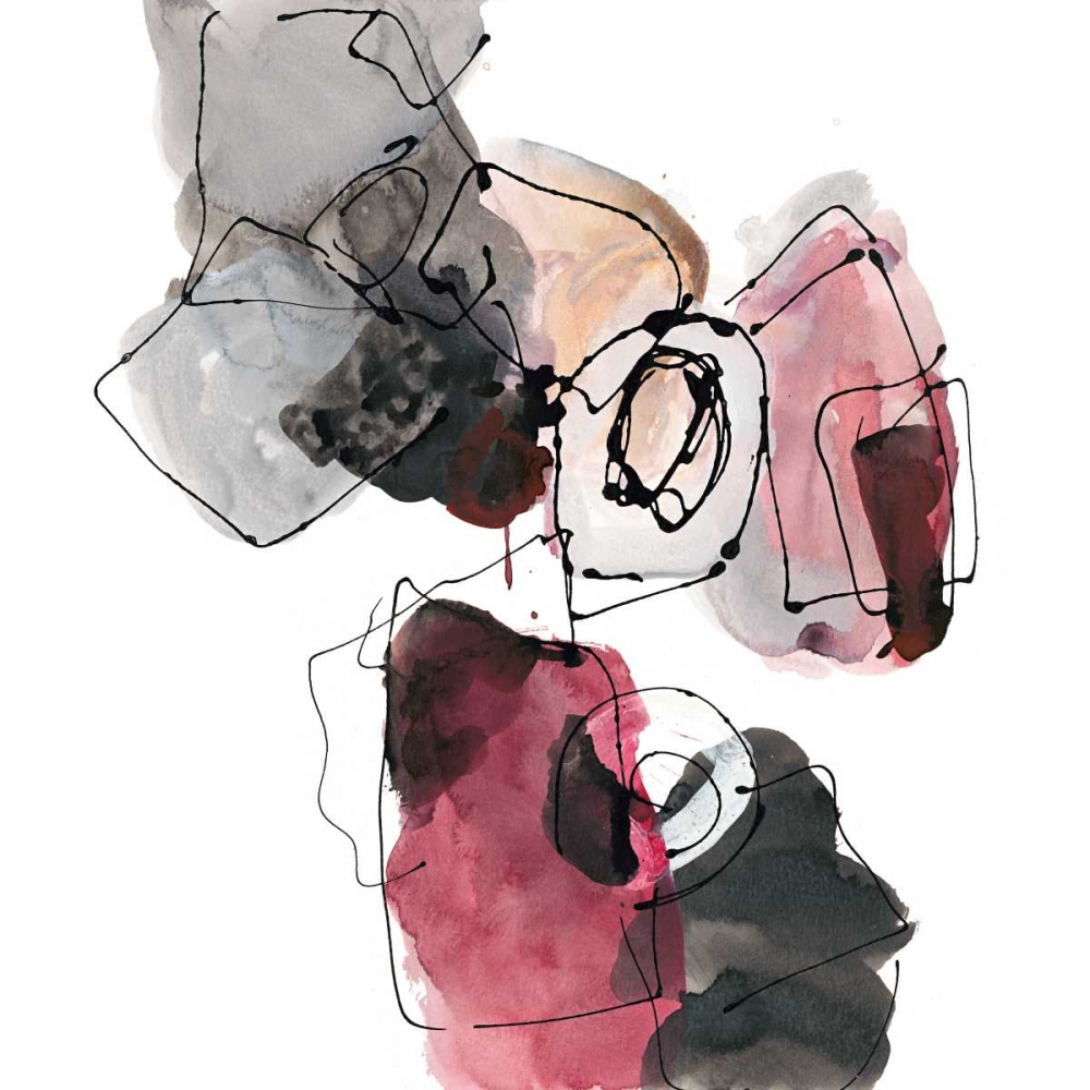 Wall Art Painting id:142286, Name: Gestural Geometrics 2, Artist: Gold, Lora