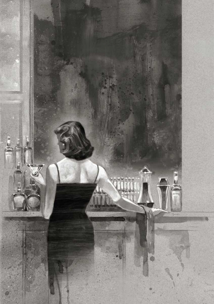 Wall Art Painting id:57589, Name: Evening Lounge Study, Artist: Lynch, Brent 
