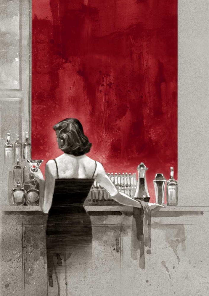 Wall Art Painting id:57591, Name: Evening Lounge Red Study, Artist: Lynch, Brent 