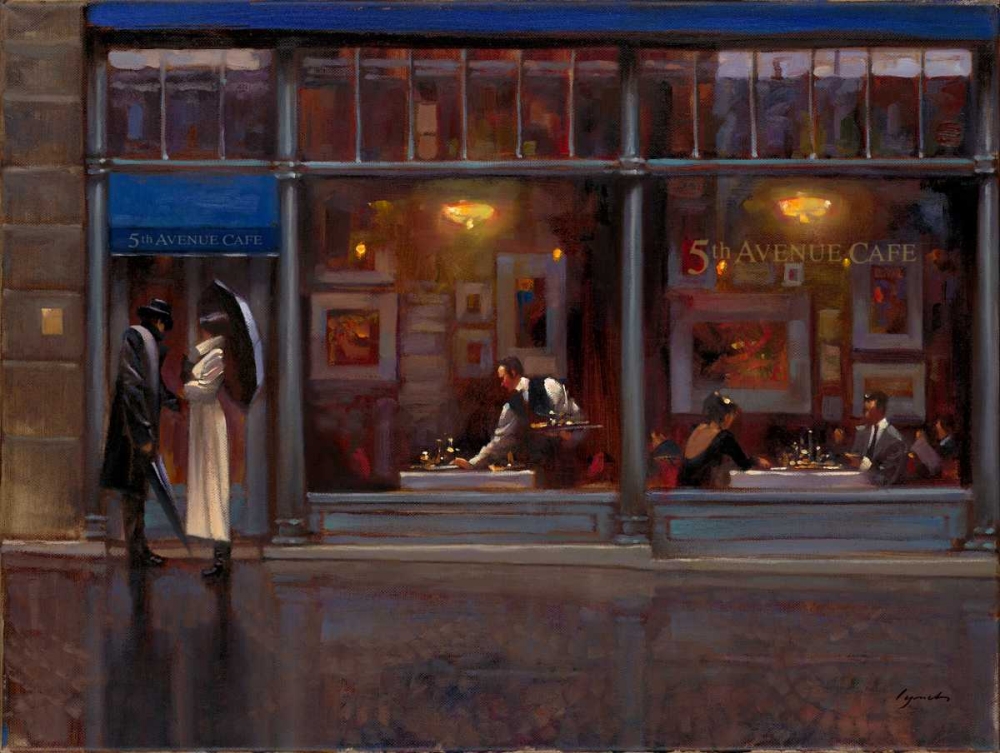 Wall Art Painting id:57615, Name: Fifth Avenue Cafe 1 , Artist: Lynch, Brent 