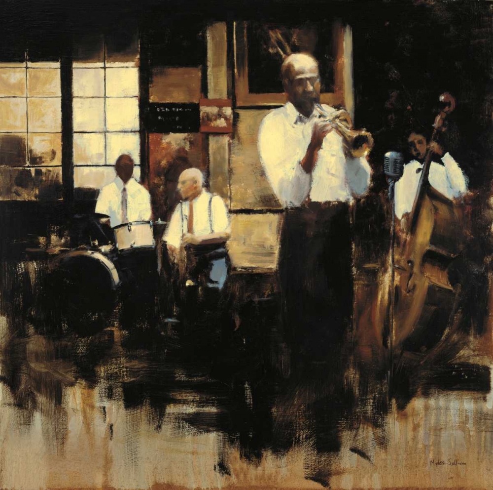 Wall Art Painting id:60589, Name: French Quarter Jazz, Artist: Sullivan, Myles  