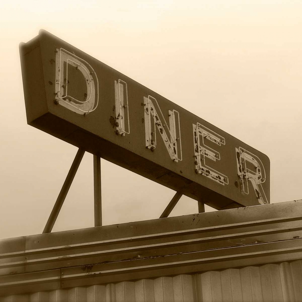 Wall Art Painting id:59599, Name: Diner Sign, Artist: Robertson, Walter 