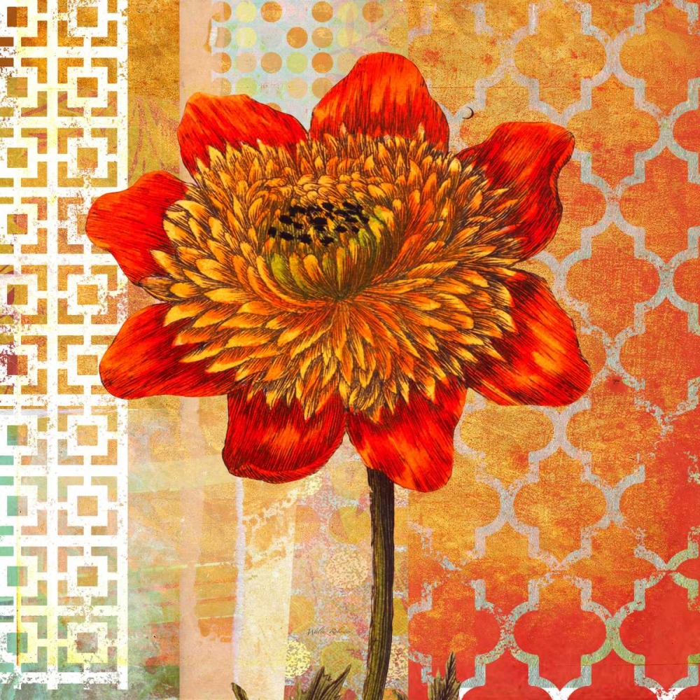 Wall Art Painting id:59631, Name: Colorful Dahlia, Artist: Robertson, Walter 