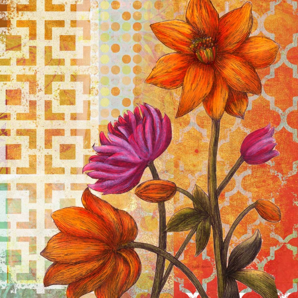 Wall Art Painting id:59635, Name: Cheerful Dahlia, Artist: Robertson, Walter 