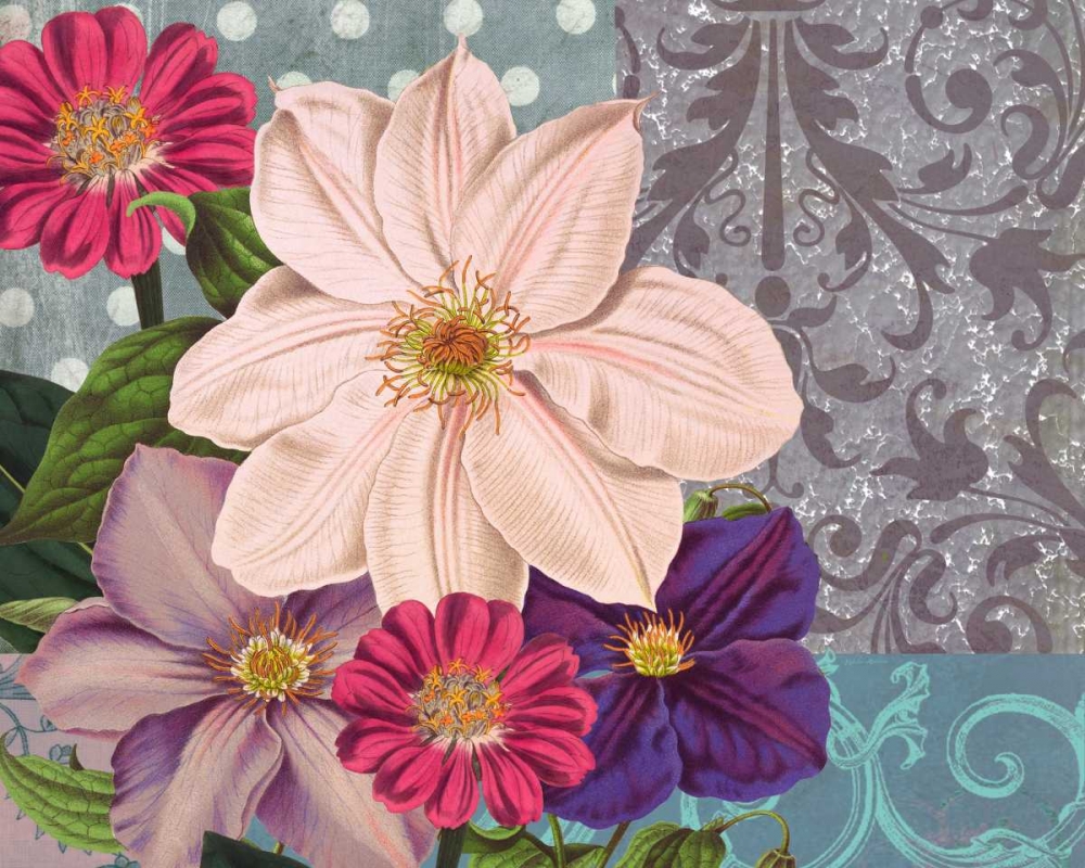 Wall Art Painting id:59651, Name: Polka Dot Bouquet 1, Artist: Robertson, Walter 