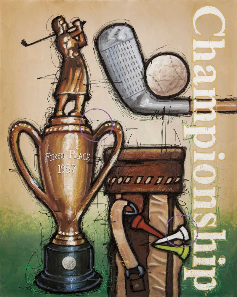 Wall Art Painting id:63500, Name: Vintage Golf 4, Artist: Langton, Bruce